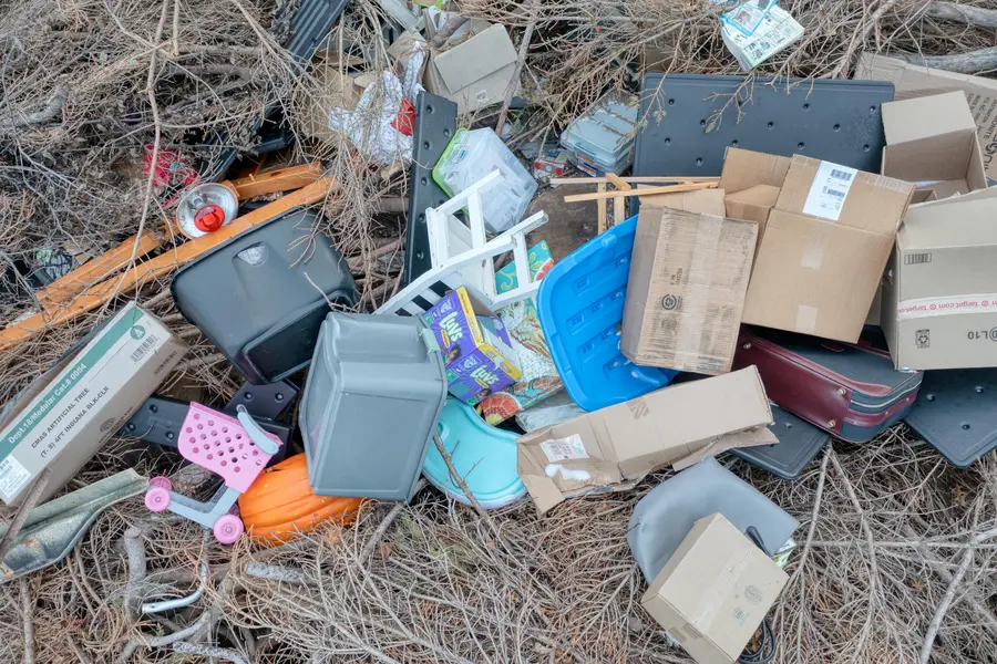 Fly tipping waste requiring environmental enforcement